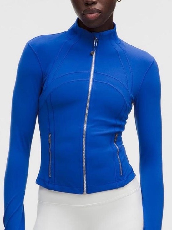 lululemon athletica Jackets & Blazers - lululemon Women’s Define Cropped Jacket in Beach Ball Blue — Size 4